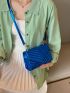 Mini Flap Square Bag Quilted Pattern Metallic Funky