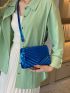 Mini Flap Square Bag Quilted Pattern Metallic Funky
