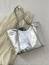 Small Shoulder Tote Bag Metallic Funky