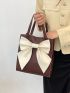 Minimalist Square Bag Bow Decor Small