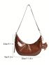 Minimalist Hobo Bag With Bag Charm Small