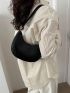 Minimalist Hobo Bag Small Zipper Black