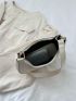 Crocodile Embossed Hobo Bag Small Zipper