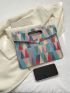 Geometric Pattern Envelope Bag Small Flap