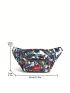 Letter Patch Decor Fanny Pack Medium Zipper