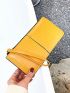 Solid Color Long Wallet, Evening Handbag For Phone, Women's Zipper Purse With Multi Card Slots