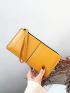 Solid Color Long Wallet, Evening Handbag For Phone, Women's Zipper Purse With Multi Card Slots