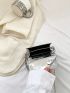 Mini Square Bag Crocodile Embossed Chain Strap