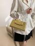 Minimalist Square Bag Chain Metallic Gold