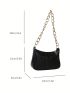 Mini Shoulder Bag Crocodile Embossed Chain Strap