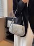 Minimalist Saddle Bag Chain Decor Flap