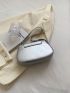 Minimalist Saddle Bag Chain Decor Flap