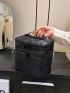 Black Storage Bag Mesh Design With Purse