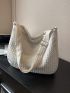 Large Capacity Hobo Bag Solid Color