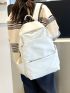 Medium Functional Backpack Solid Color