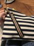 Medium Square Bag Stripe Pattern Tassel Detail