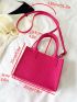 Mini Square Bag Felt Neon Pink Funky