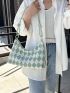 Medium Hobo Bag Argyle Pattern