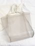 Mesh Design Shopper Bag Casual