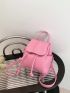 Mini Elegant Flap Backpack Pink
