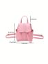 Mini Elegant Flap Backpack Pink