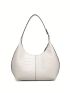 Genuine Leather Crocodile Embossed Hobo Bag Zipper Fashion