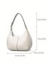 Genuine Leather Crocodile Embossed Hobo Bag Zipper Fashion