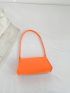 Medium Baguette Bag Crocodile Embossed Flap For Daily