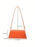 Medium Baguette Bag Crocodile Embossed Flap For Daily