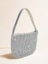 Rhinestone Decor Square Bag Glamorous