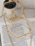 Beaded Decor Box Bag Fashion Clear