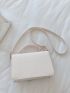 Snakeskin Embossed Flap Square Bag Fashion Heart Decor