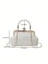 Small Dome Bag Purple Metal Decor For Daily