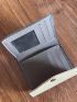 Colorblock Small Wallet Stitch Detail Credit Card Holder For Daily