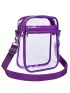 Clear Bag Stadium Approved For Work & Business Travel For Men & Women, Clear Crossbody Shoulder Bag
