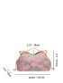 Medium Satchel Bag Embroidery Design Chain Strap