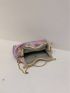Medium Satchel Bag Embroidery Design Chain Strap