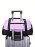 Large Travel Bag Two Tone Double Handle With Zipper