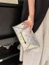 Geometric Pattern Envelope Bag Medium Flap