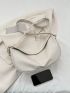 Minimalist Hobo Bag Large Capacity Zipper