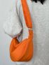 Medium Hobo Bag Zipper Orange