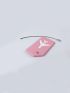 Silicone Luggage Tag Plane Pattern Pink