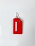 Silicone Luggage Tag Plane Pattern Red