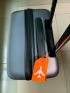 Silicone Luggage Tag Plane Pattern Neon Orange