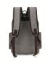 Casual Flap Backpack Two Tone PU & Canvas For Travel