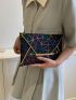 Geometric Pattern Envelope Bag PU