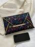 Geometric Pattern Envelope Bag PU