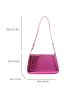 Small Shoulder Bag Crocodile Embossed