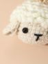 Crochet Bag Charm Cartoon Sheep Design, Knit Keychain