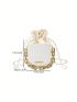 Mini Box Bag Drawstring Chain Strap